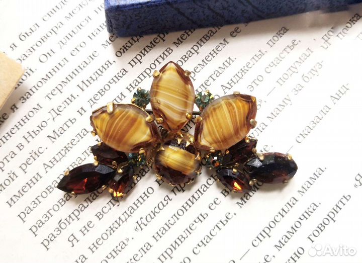 Очаровательная брошь, винтаж, Австрия, стекло