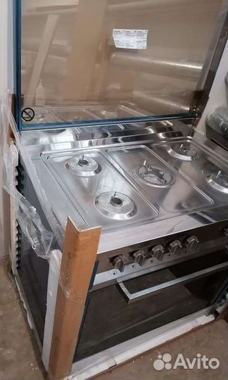 Газовая плита новая. Нержавейка. Италия