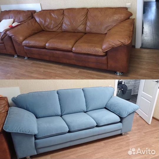 Перетяжка мебели. Ремонт. Реставрация диванов