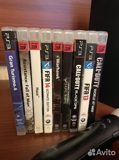 Игровая приставка ps3 с комплектом игр