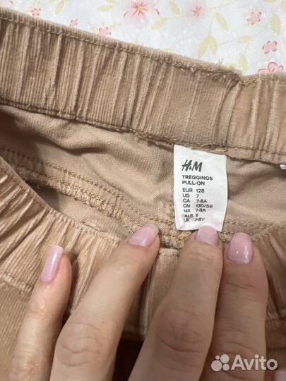 Брюки вельветовые для девочки 128