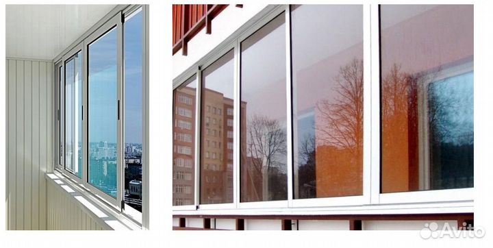 Окно раздвижной алюминий на балкон