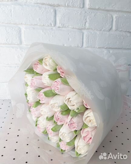 Зефирные тюльпаны, букеты из зефира