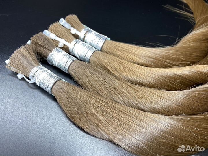 Детские волосы в срезе, 30см, прямые, русый