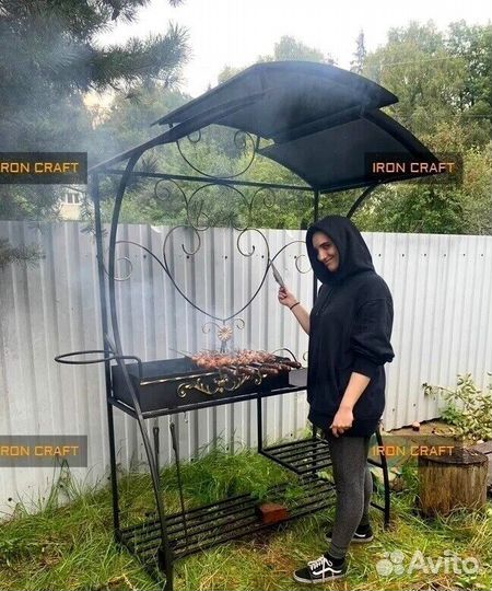 Мангал с крышей