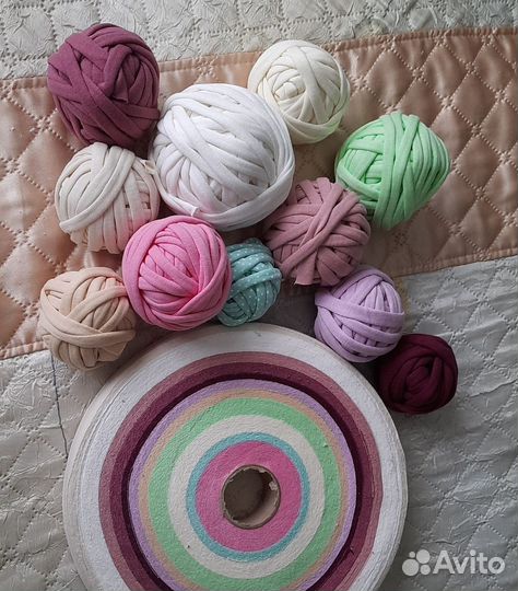 Трикотажная пряжа остатки (в роликах)