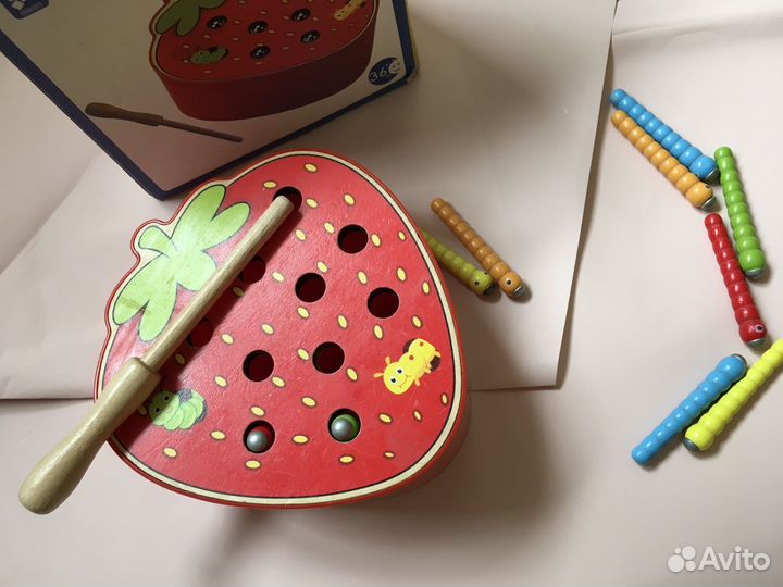 Магнитная рыбалка сортер червячки/сортер рукушка