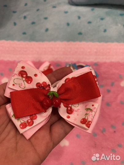 Бантики для волос ручная работа