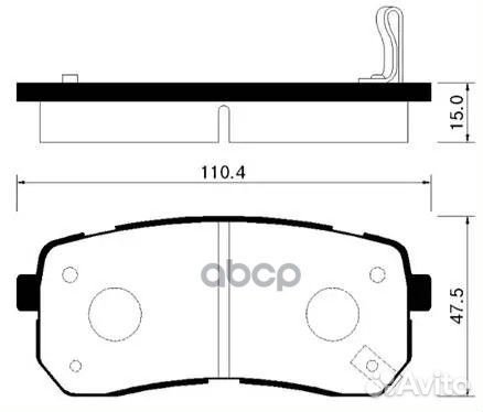 Колодки тормозные дисковые задн hyundai: H1 07