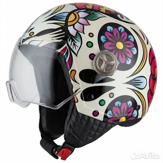 NZI Zeta 2 open face helmet Matt Catrina