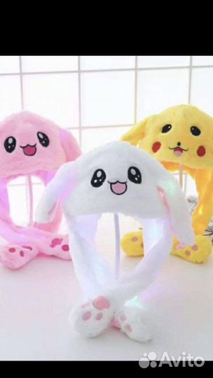 Шапка пикачу светодиодная