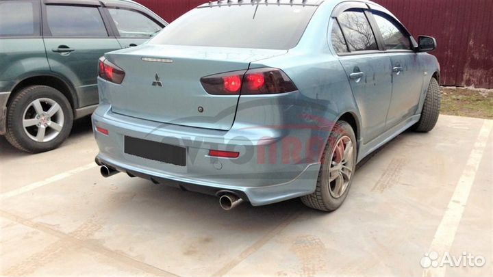 Юбка Zodiak заднего бампера Mitsubishi Lancer 10(Х