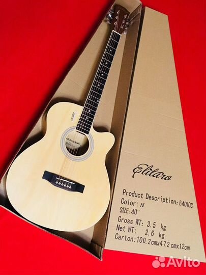 Гитара Elitaro 4030 акустическая фолк40’’ с вырезо