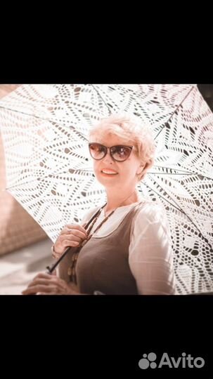 Вязаный зонт зонт