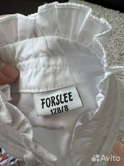 Блузка белая Турция для девочки 128