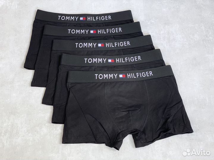 Черные трусы Tommy Hilfiger 5 штук