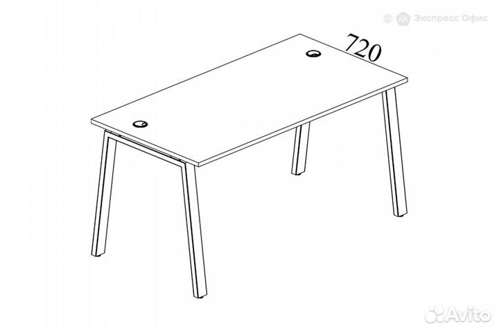 Стол письменный Metal system style ба.сп-1