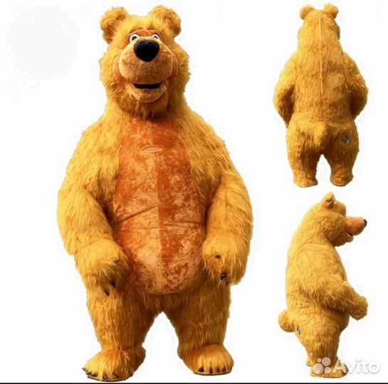 Костюм плюшевый надувной медведь