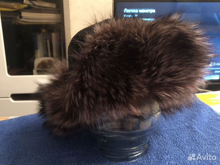 Шапка кожаная