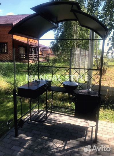 Мангал с крышей