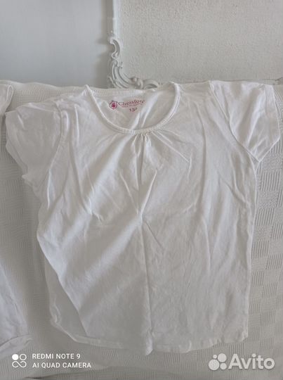 Блузка школьная, футболка д/физры 3 шт