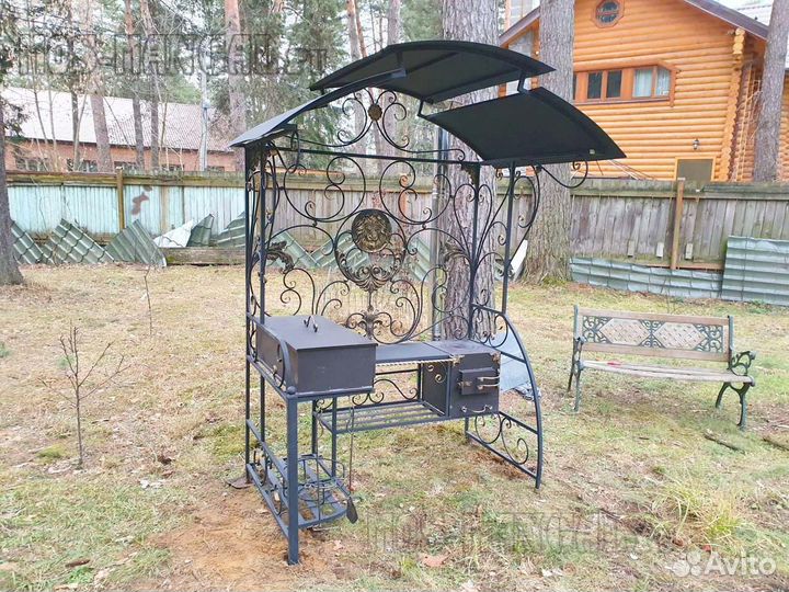 Мангал loft с крышей