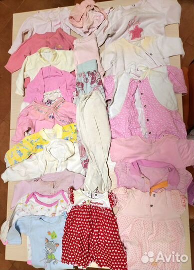 Детская одежда для девочек пакетом от0до9-12мес