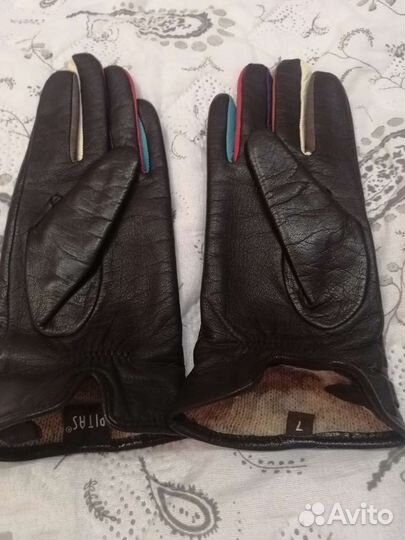 Перчатки женские кожаные новые