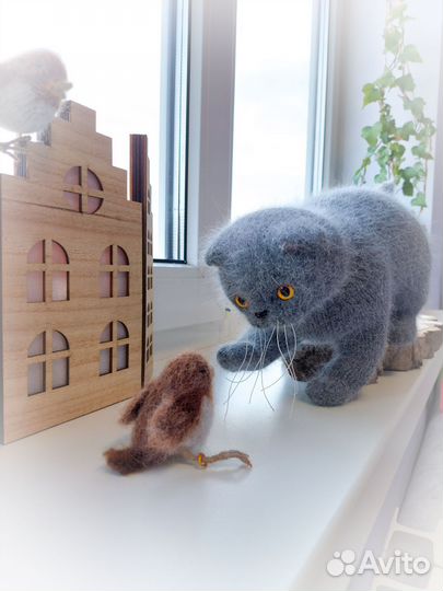 Игрушка котик, ручная работа