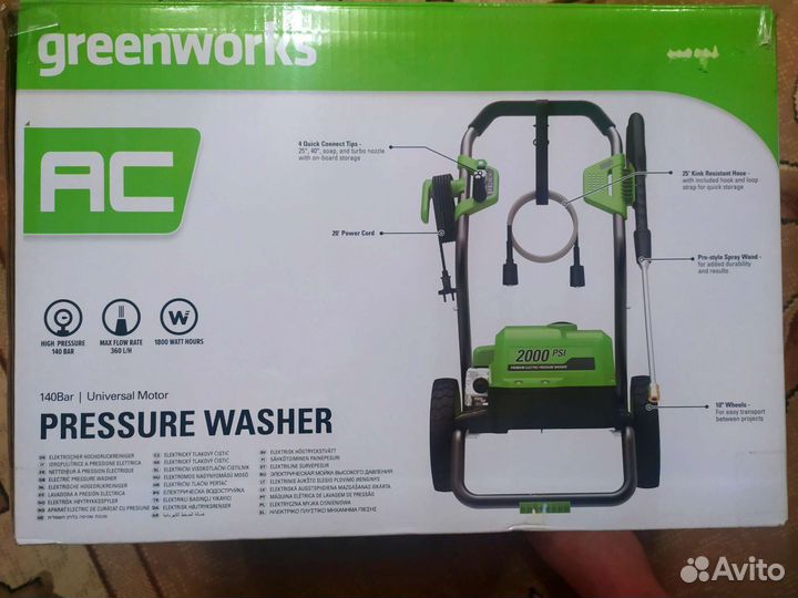 Мойка высокого давления Greenworks
