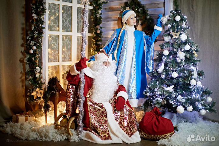 Дед мороз и Снегурочка Премиум на дом