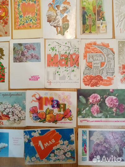 Открытки СССР 60-х к 1Мая. Подписаны