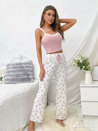 Оптом. Пижама - розовый №Н-60113 - 46-48