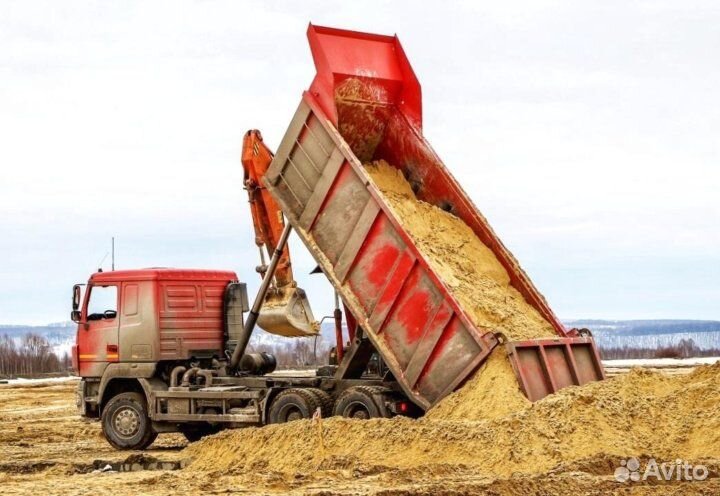 Песок карьрный, песок речной, песок отсев