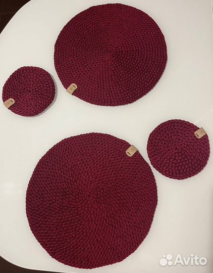 Вязаные сервировочные салфетки / плейсматы