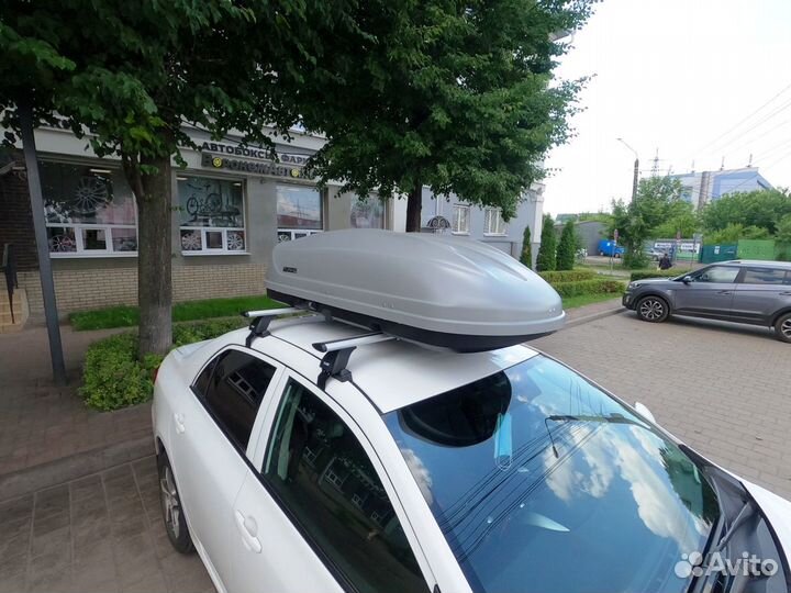 Автобокс Турино-1 410 литров серый на Corolla