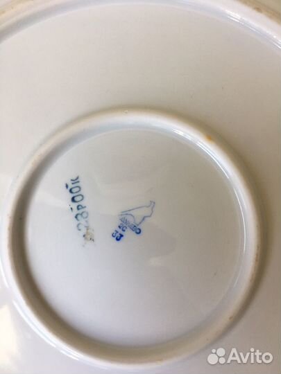 Тарелка из СССР Дулево с Мейсенским букетом