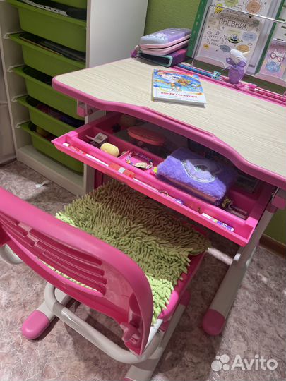 Растущая парта и стул бу