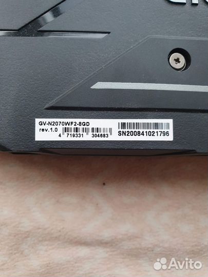 Продам видеокарту gigabyte RTX 2070