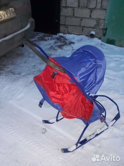 Детские санки коляска бу