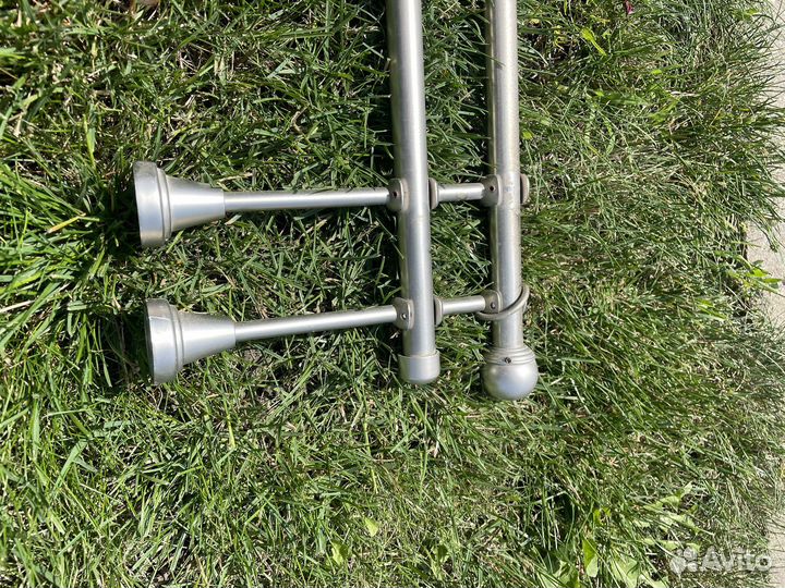 Карниз для штор металлический двухтрубный 2300 мм