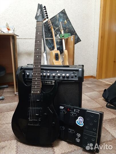Электрогитара и комбоусилитель