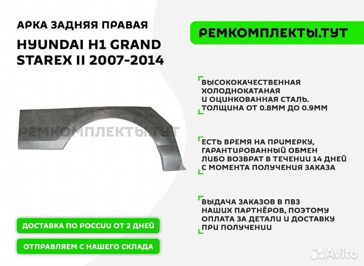Арка задняя правая Hyundai H1 Grand Starex
