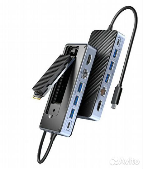 Orico внешний корпус 8-в-1 для NVMe/sata SSD RJ45