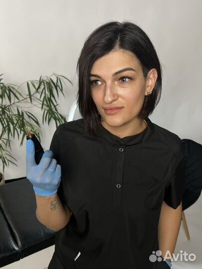 Перманентный макияж пудровые брови