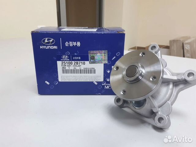 Водяной насос (помпа) на рио3, солярис,сид, крета