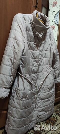 Пальто стеганое, демисезонная куртка, 48-52