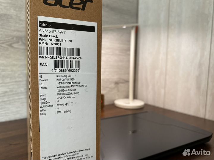 Игровой ноутбук Aser Nitro5 как новый