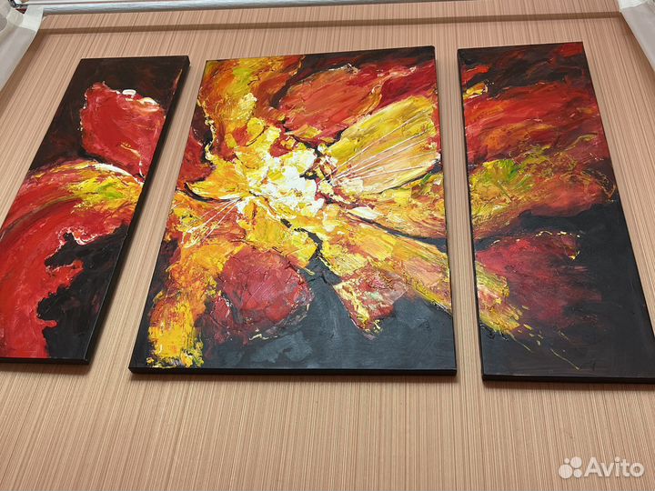 Картина абстракция 3в1
