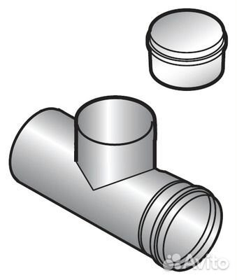 Тройник для чистки диам. 150